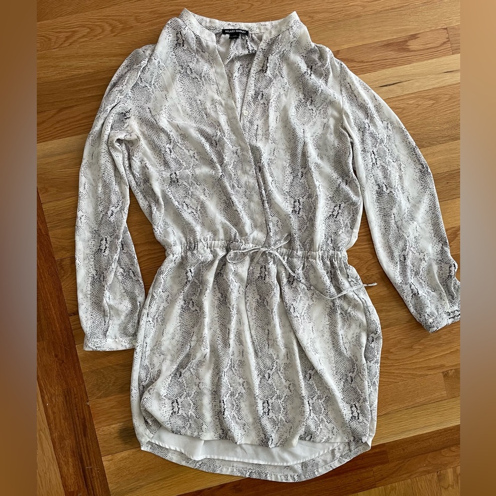 Snakeskin print mini dress